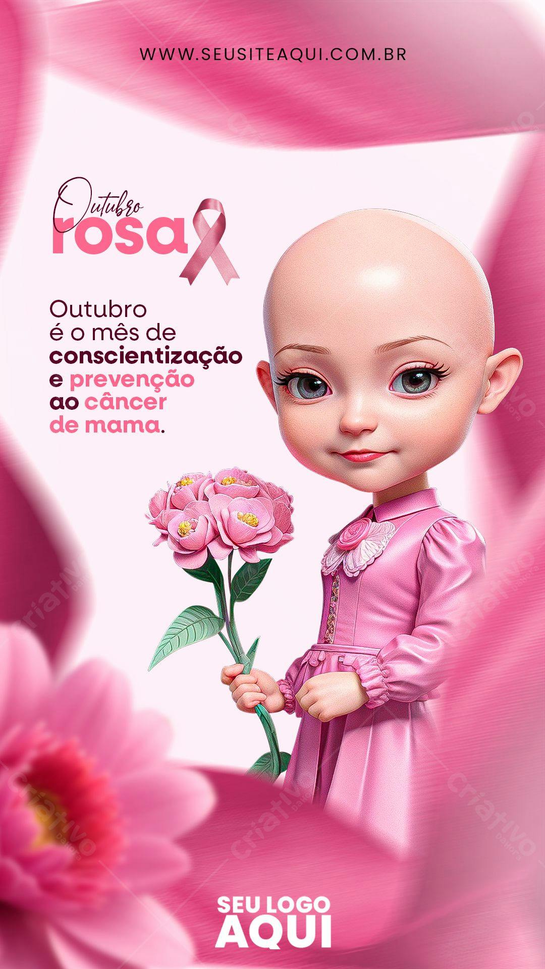Banner Outubro Rosa PSD Editável