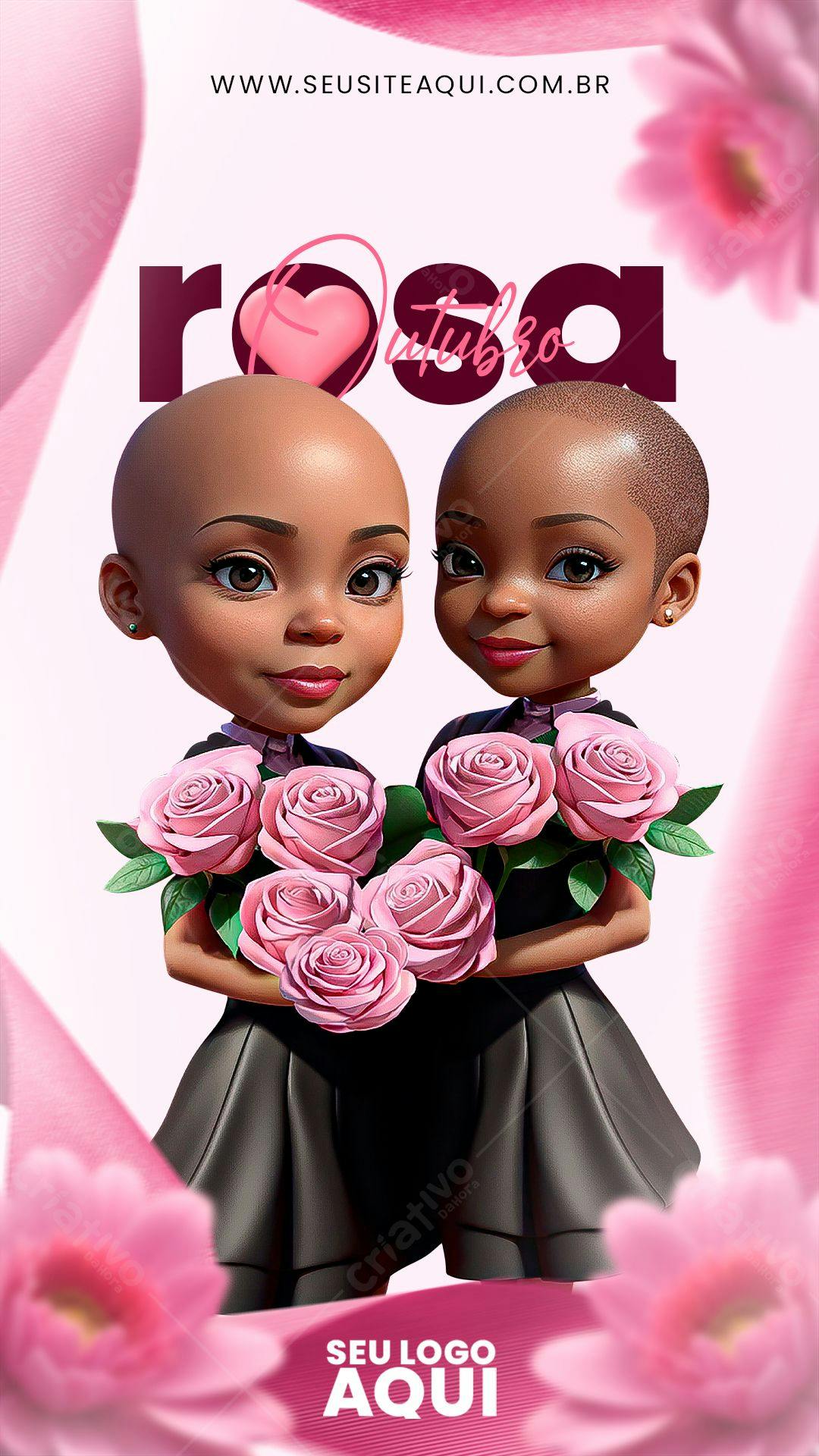 Arte para Outubro Rosa PSD Editável