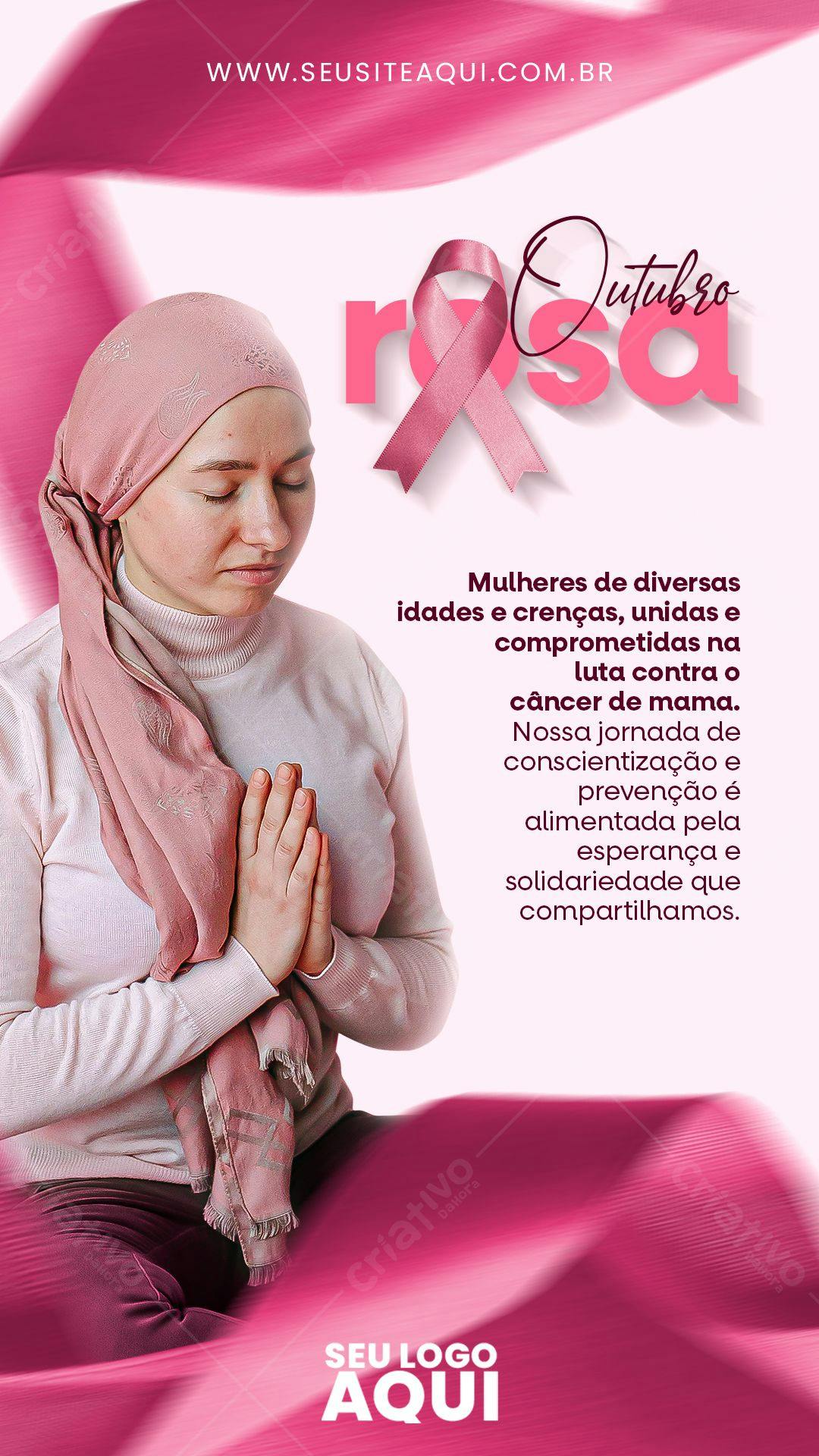 Post para Outubro Rosa PSD Editável