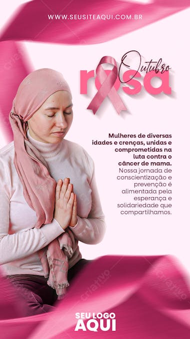 Story outubro rosa mes de prevenção