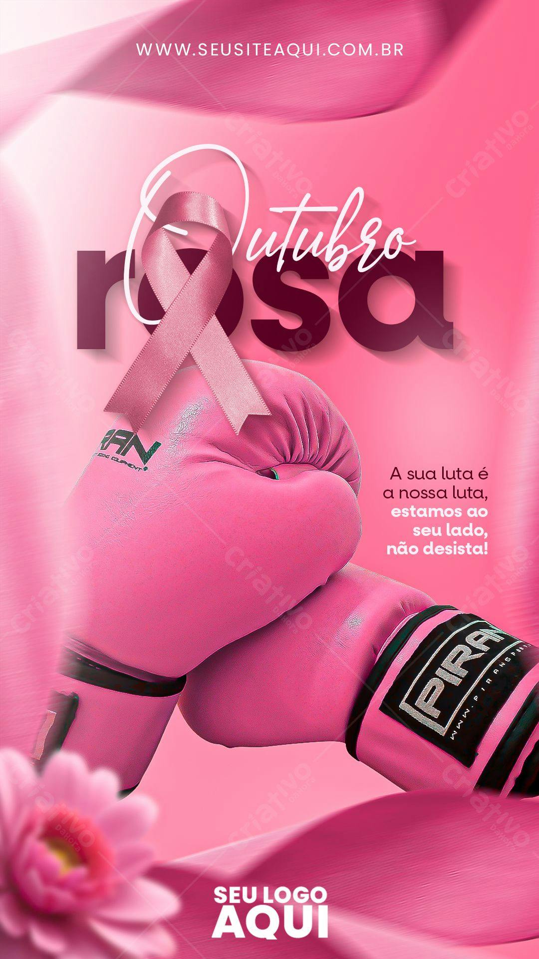 Flyer Outubro Rosa PSD Editável