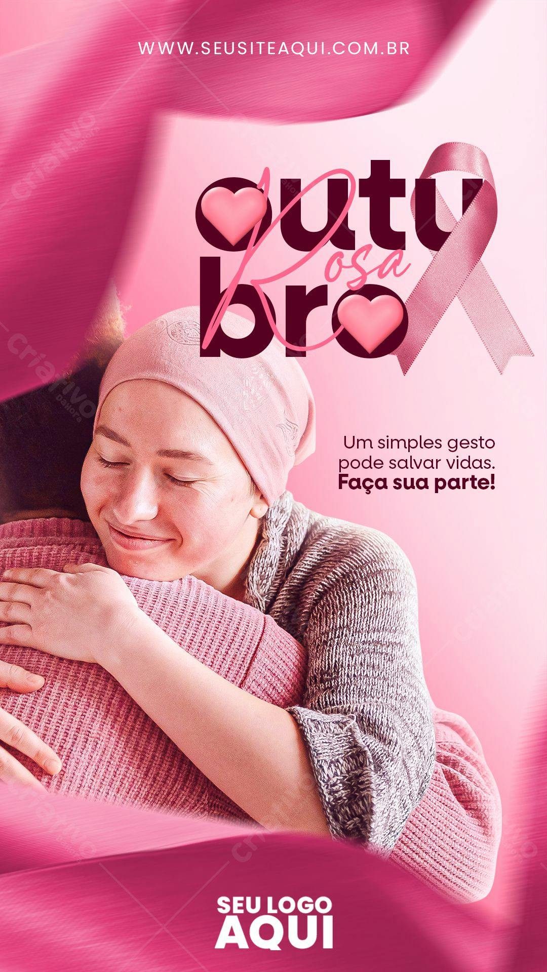 Post para Outubro Rosa PSD Editável