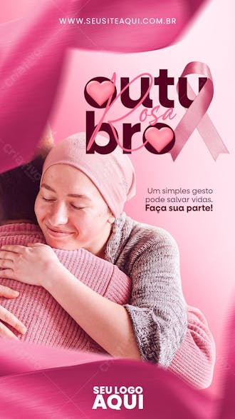 Story outubro rosa mes de prevenção