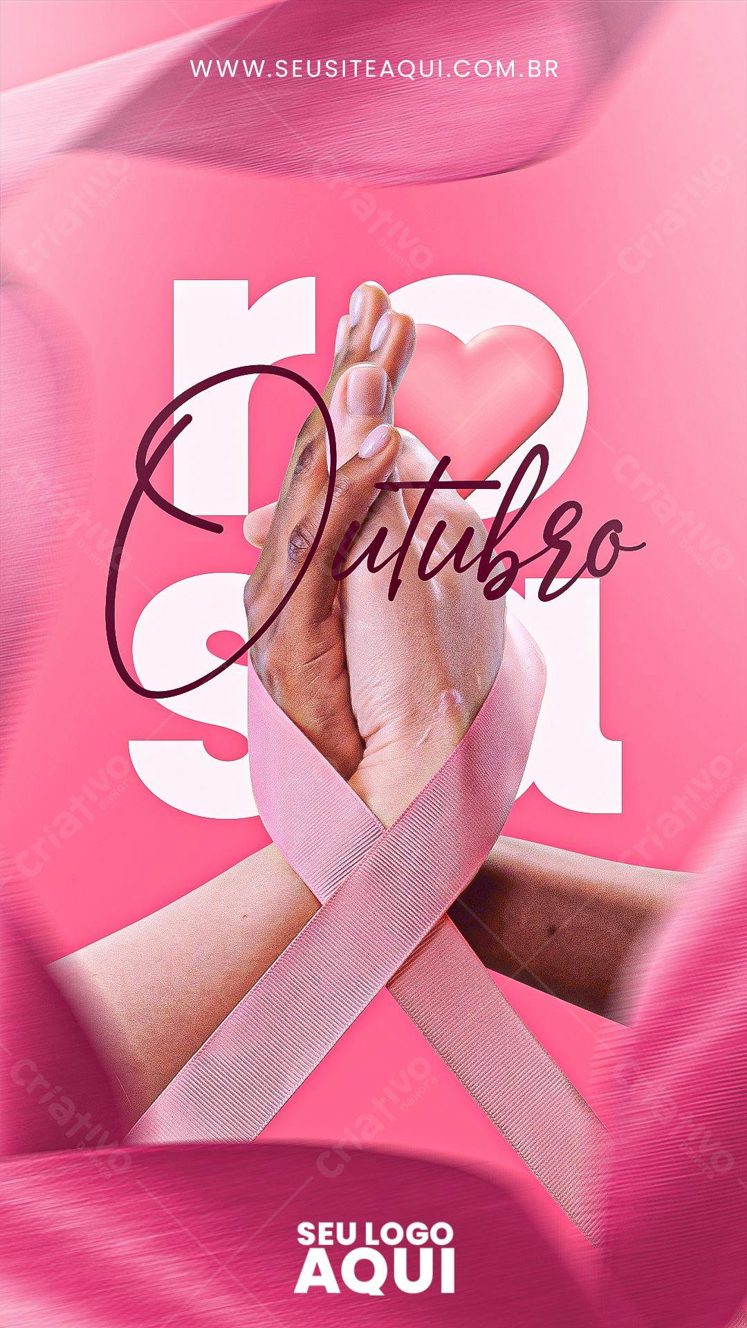 Flyer Outubro Rosa PSD Editável
