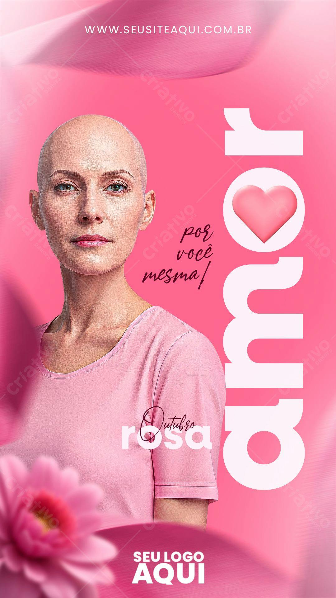 Flyer Outubro Rosa PSD Editável