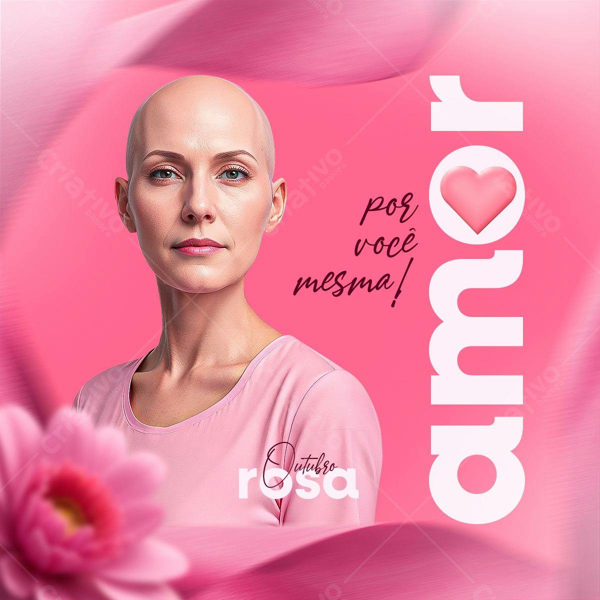 Post para Outubro Rosa PSD Editável