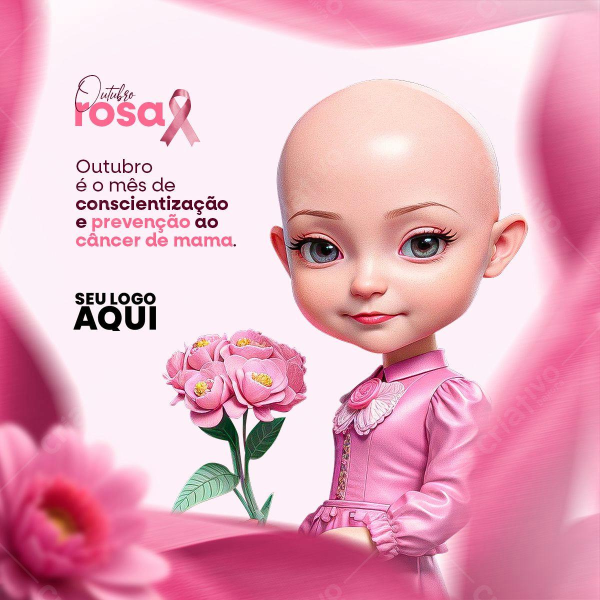 Post para Outubro Rosa PSD Editável