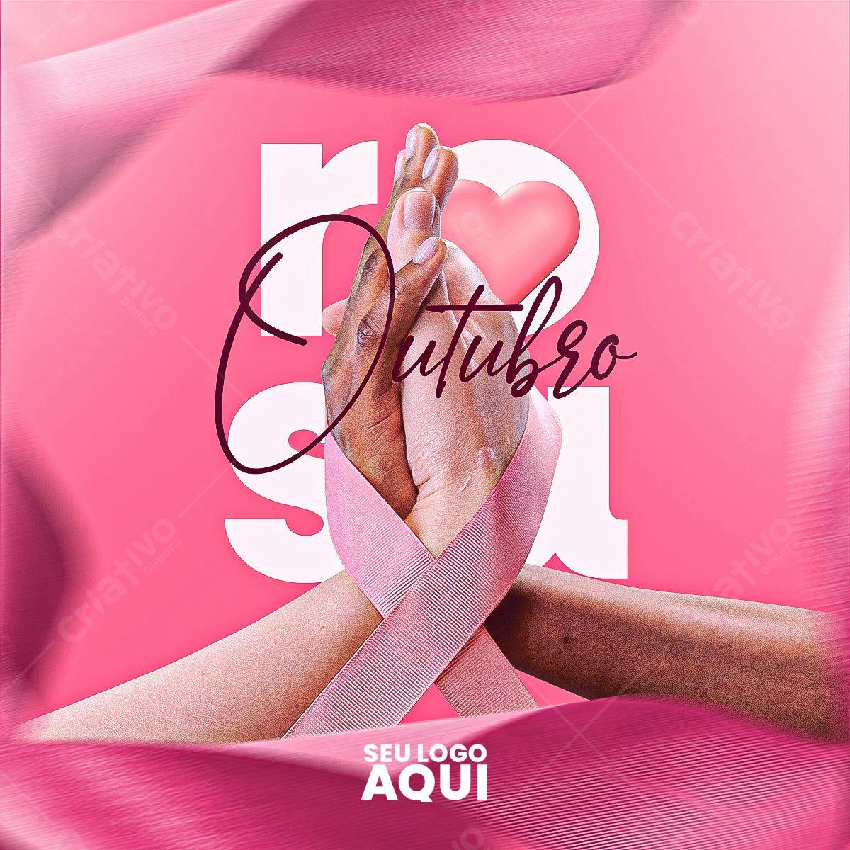 Post para Outubro Rosa PSD Editável