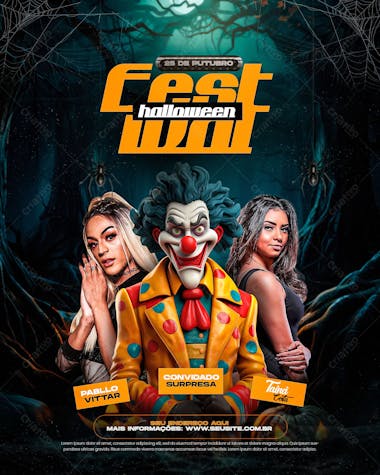 Flyer festival halloween de funk feed