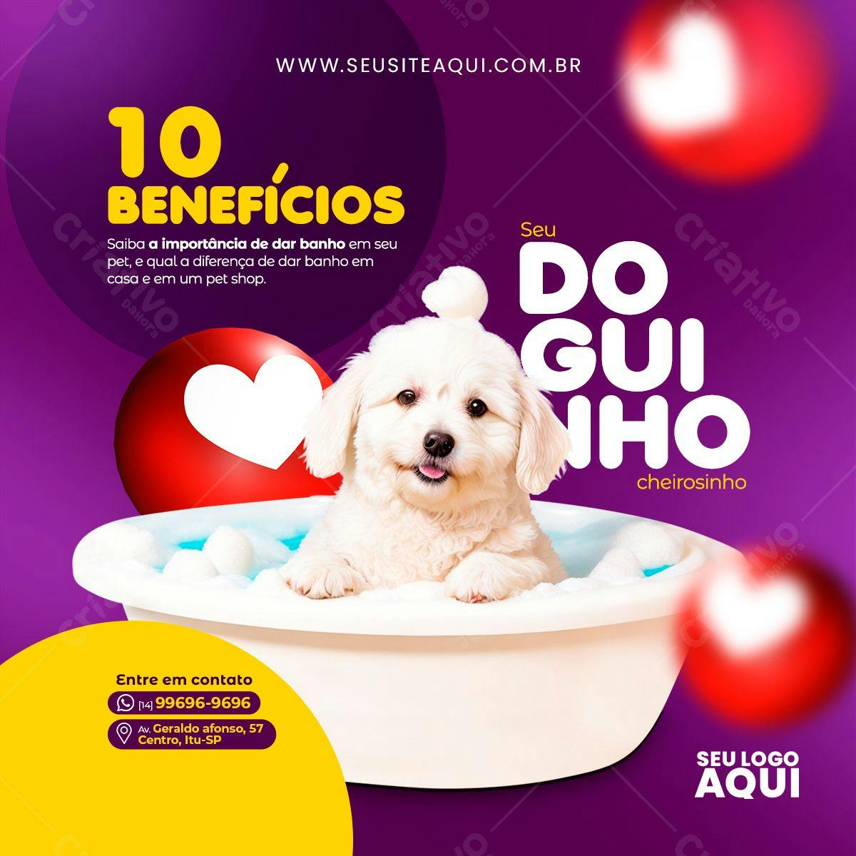 Post para Redes Sociais Pet Shop PSD Editável