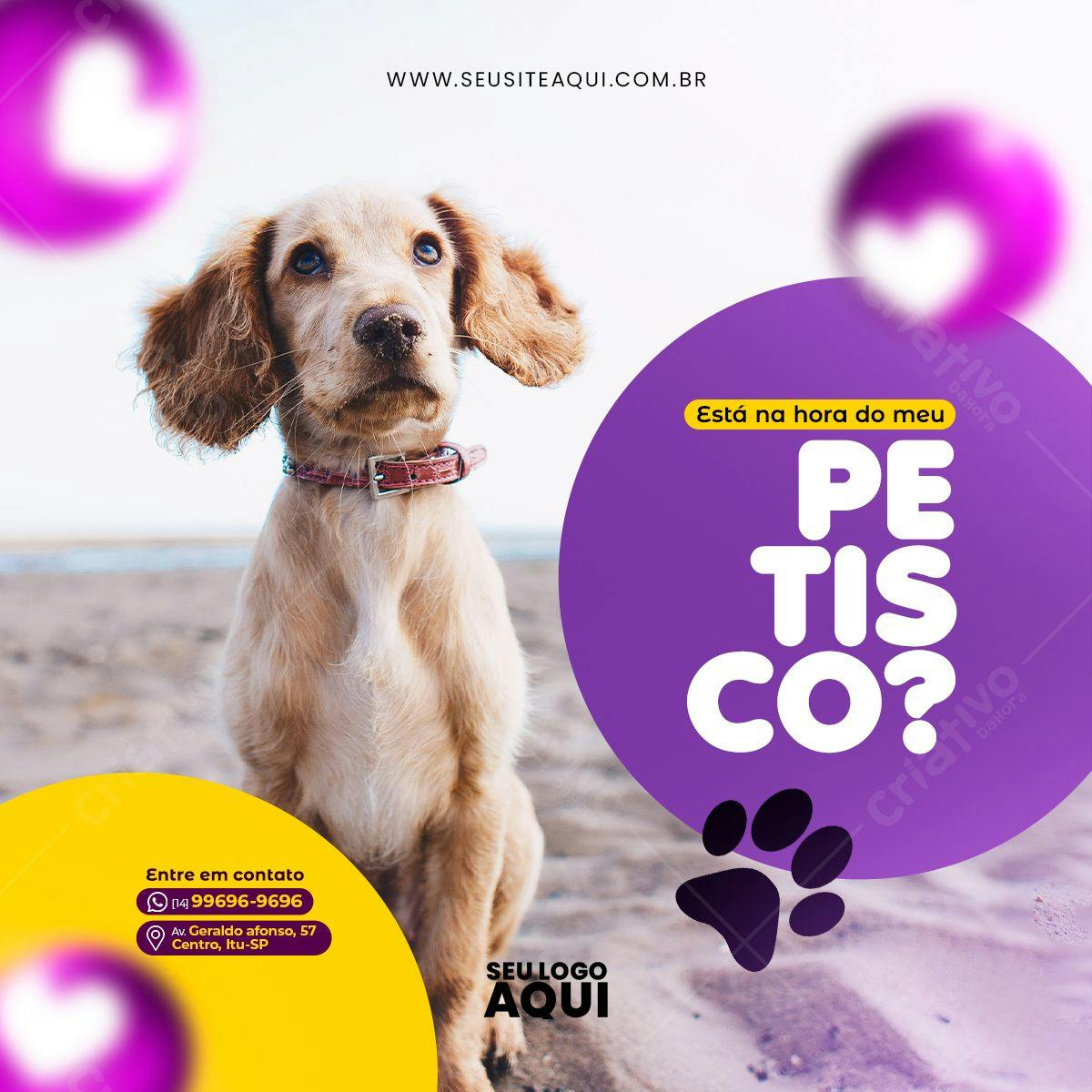 Post para Redes Sociais Pet Shop PSD Editável