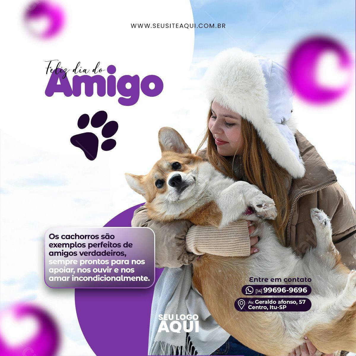 Post para Redes Sociais Dia do Amigo PSD Editável