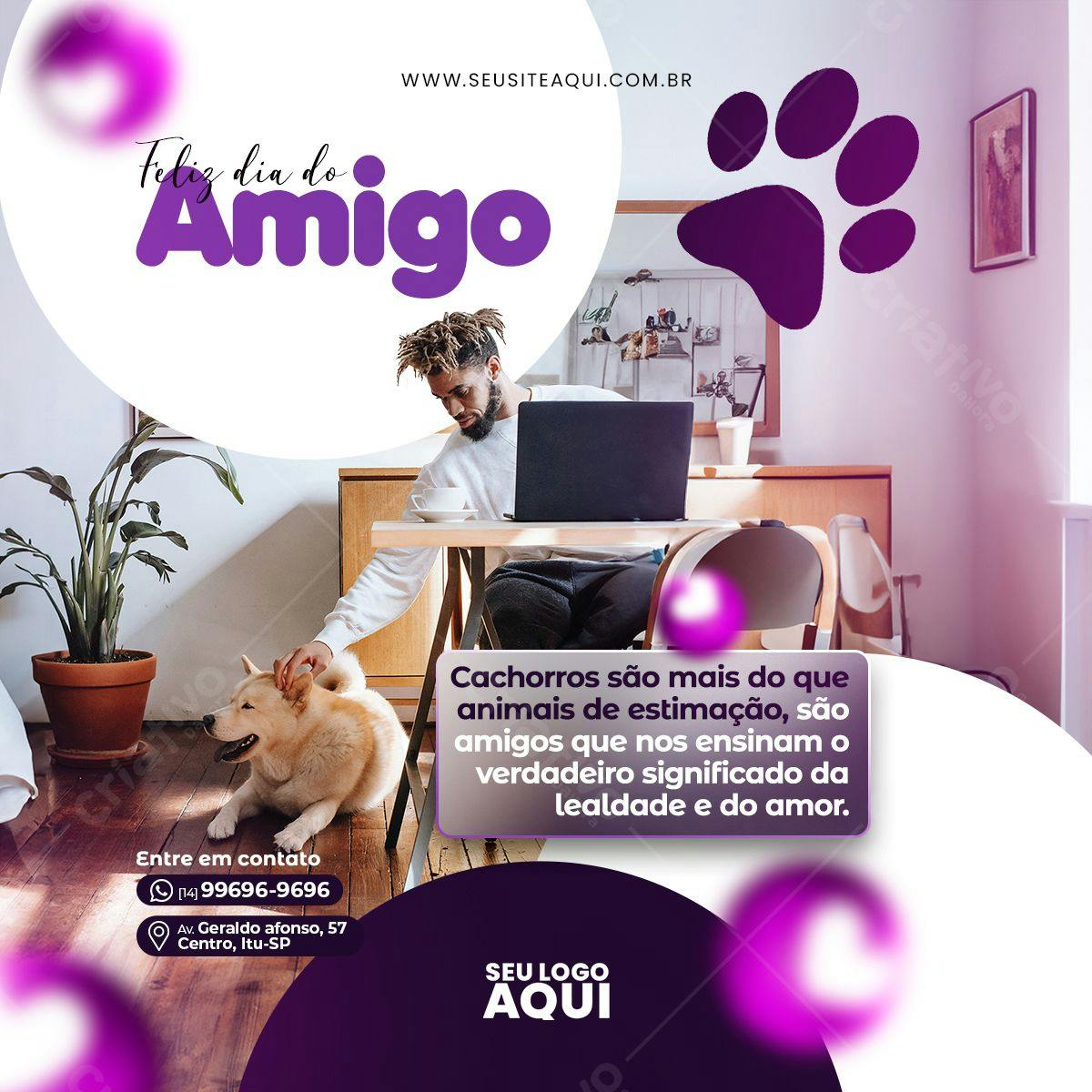 Post para Redes Sociais Dia do Amigo PSD Editável