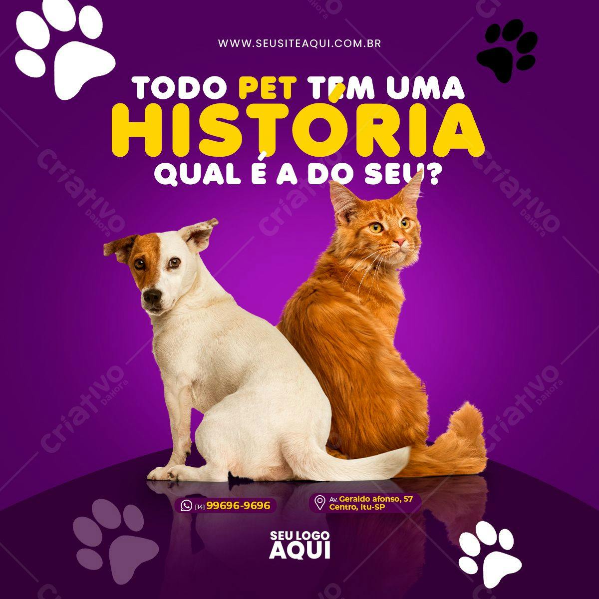 Post para Redes Sociais Pet PSD Editável