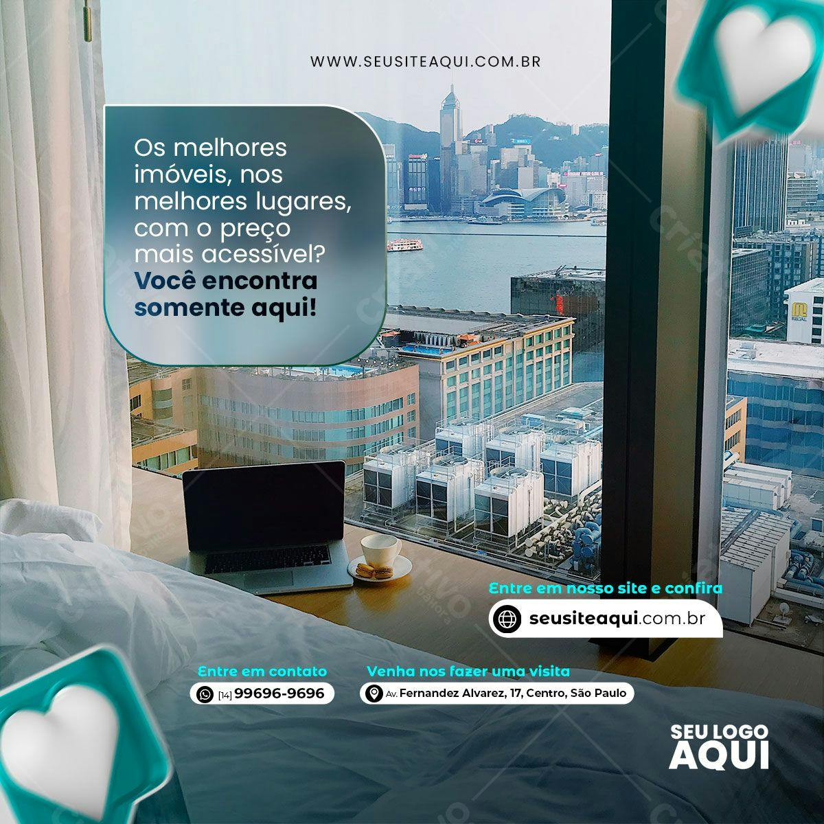 Template Instagram Imobiliária PSD Editável