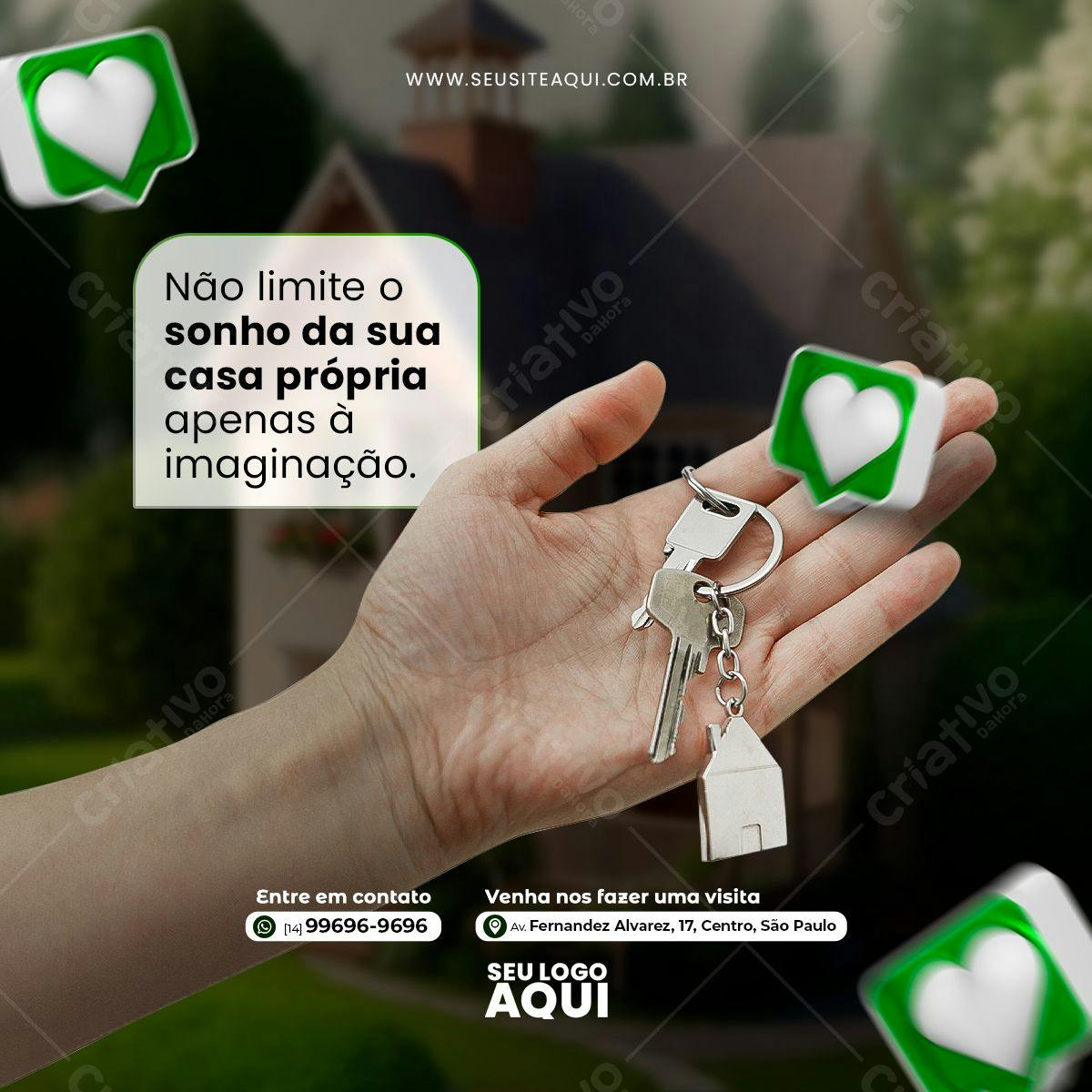 Postagem Redes Sociais Imóveis PSD Editável