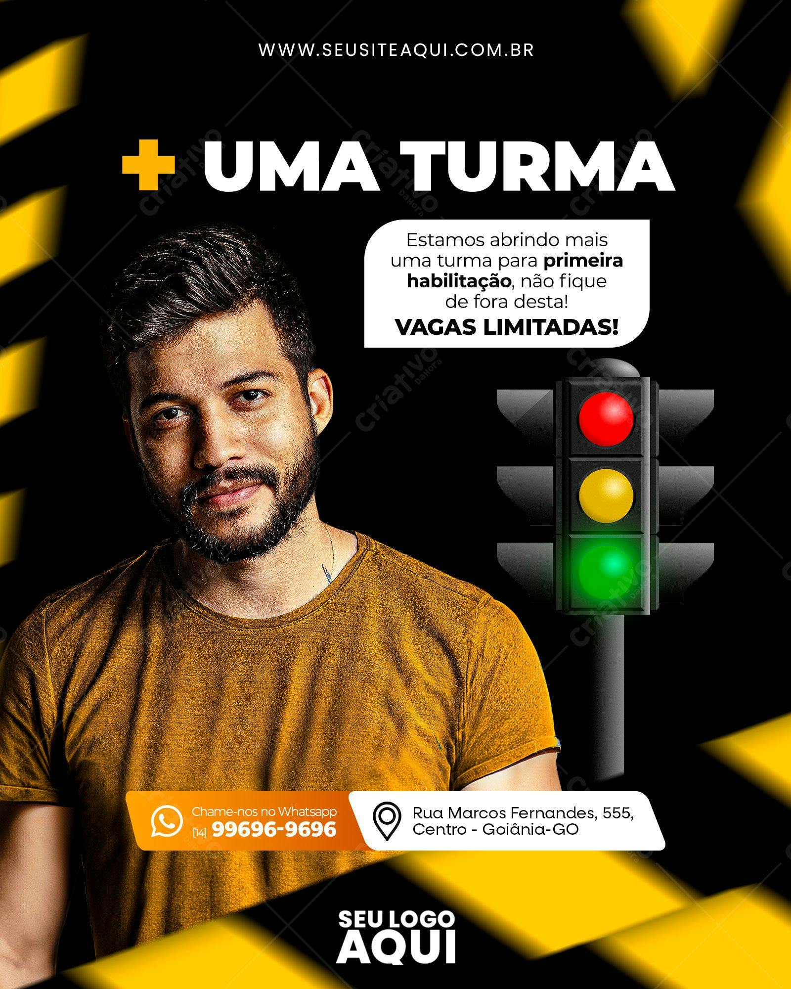 Post para Redes Sociais Habilitação PSD Editável