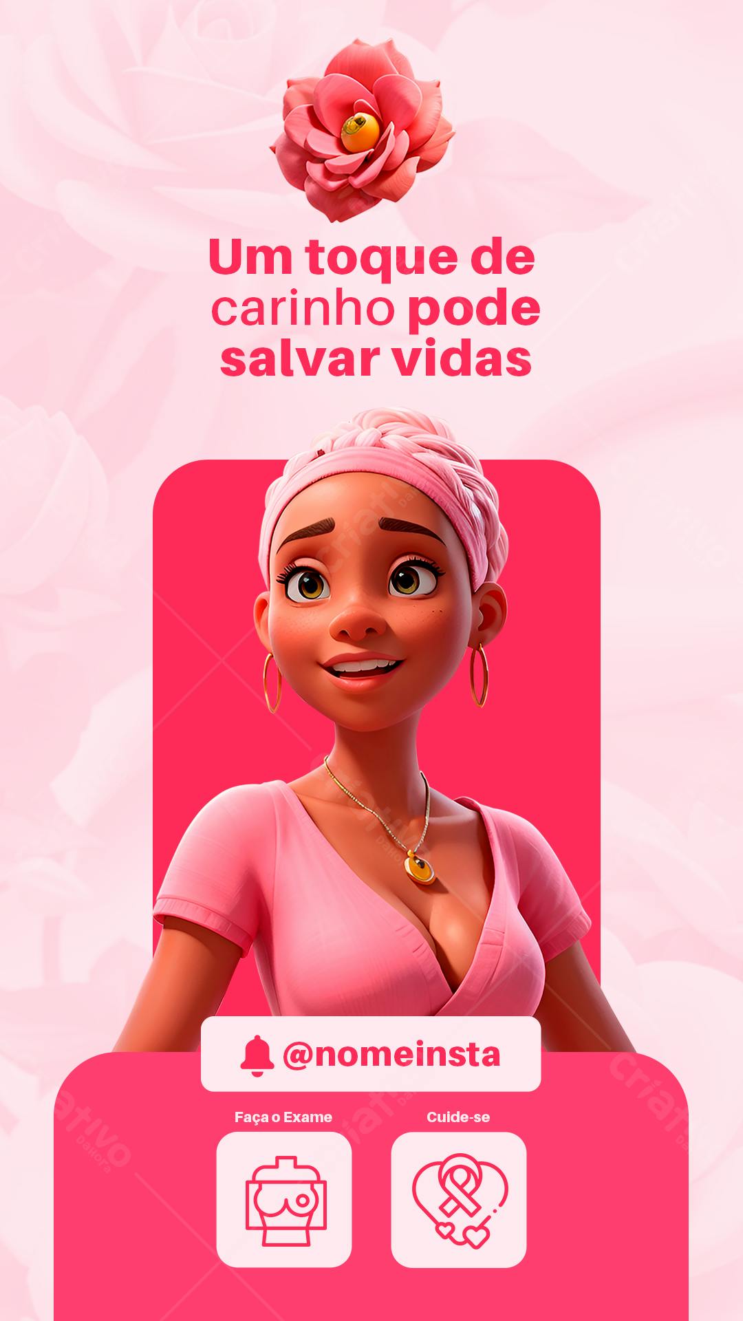 Post para Outubro Rosa PSD Editável