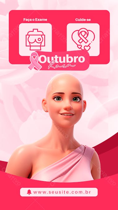 Story faça o exame outubro rosa social media