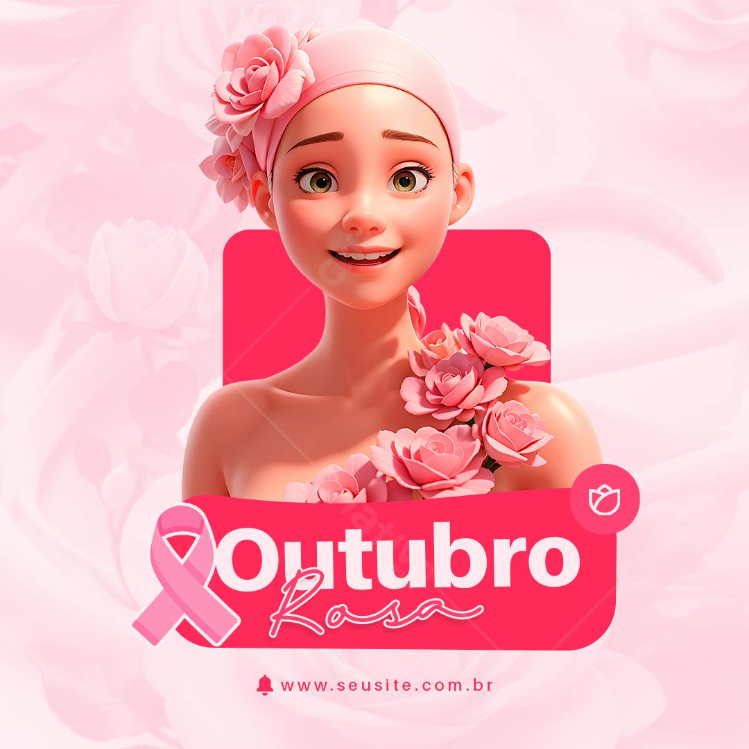 Banner Outubro Rosa PSD Editável