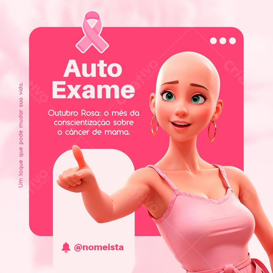 Post para Outubro Rosa PSD Editável