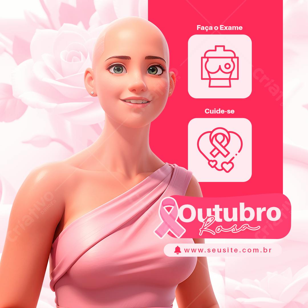 Post para Outubro Rosa PSD Editável