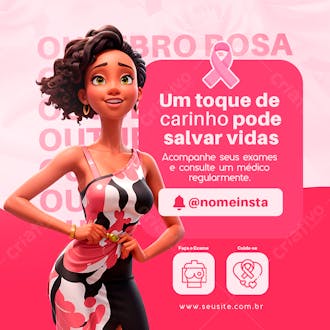 Faça o exame outubro rosa social media