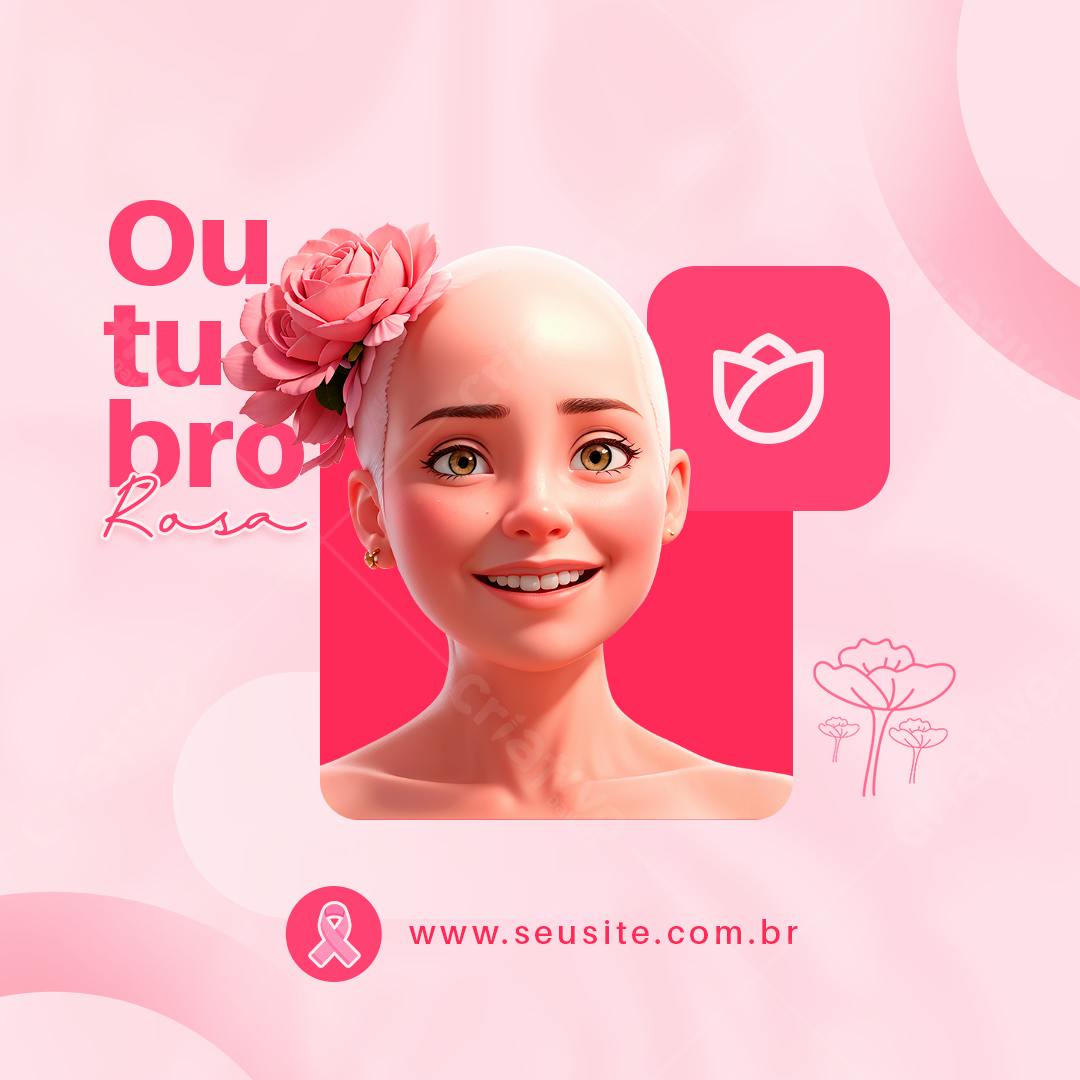 Post para Outubro Rosa PSD Editável