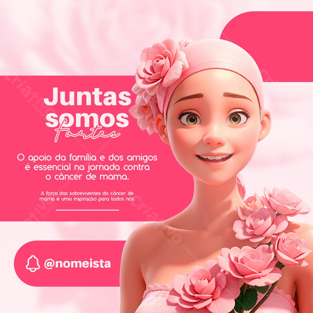 Post para Outubro Rosa PSD Editável