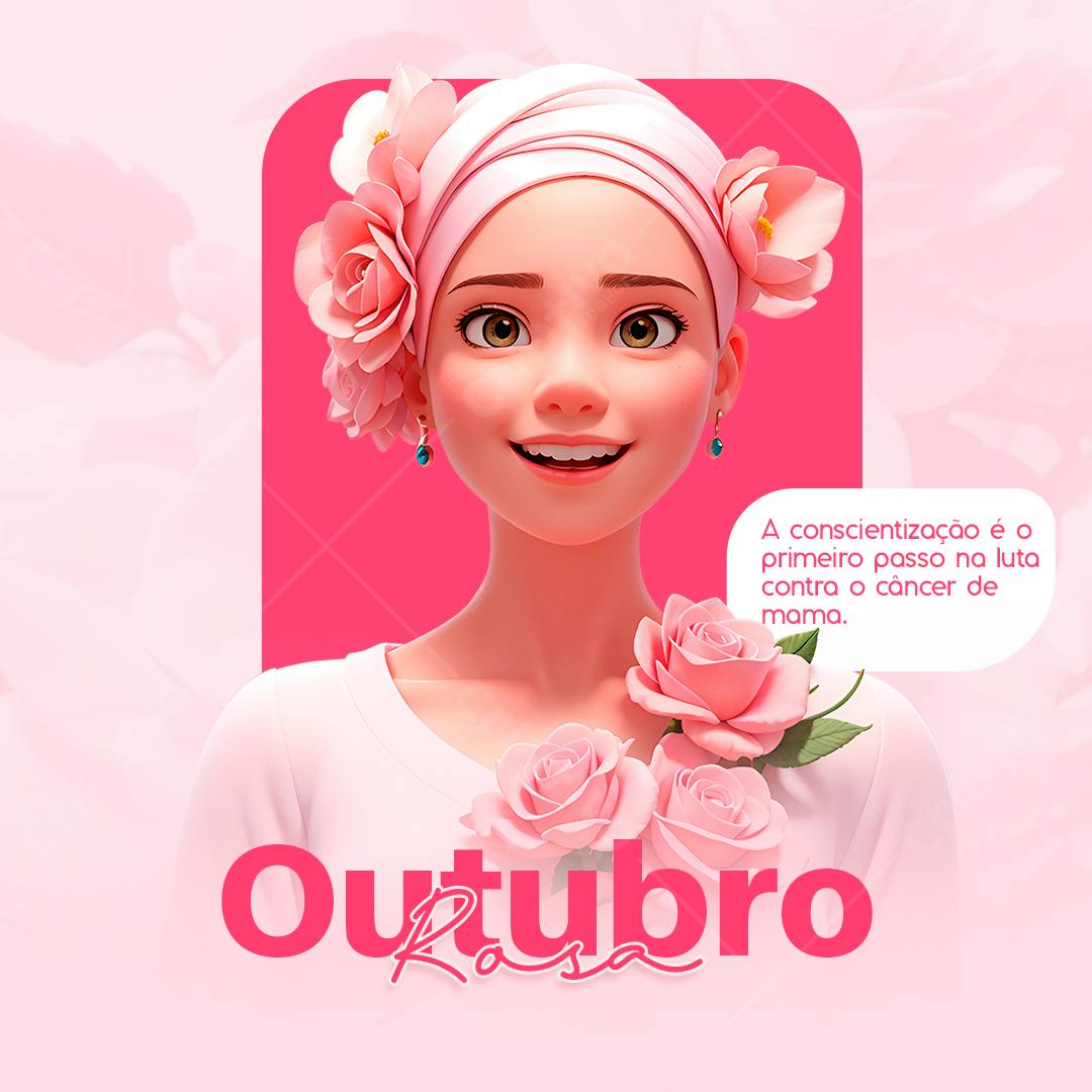 Imagem para Outubro Rosa PSD Editável
