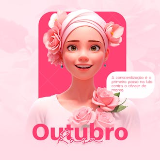 Post outubro rosa social media