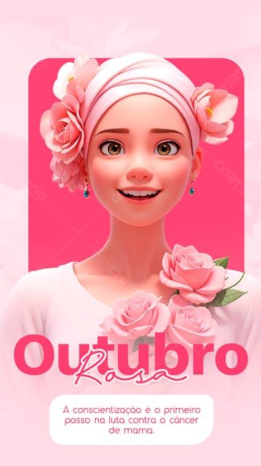 Story post outubro rosa social media