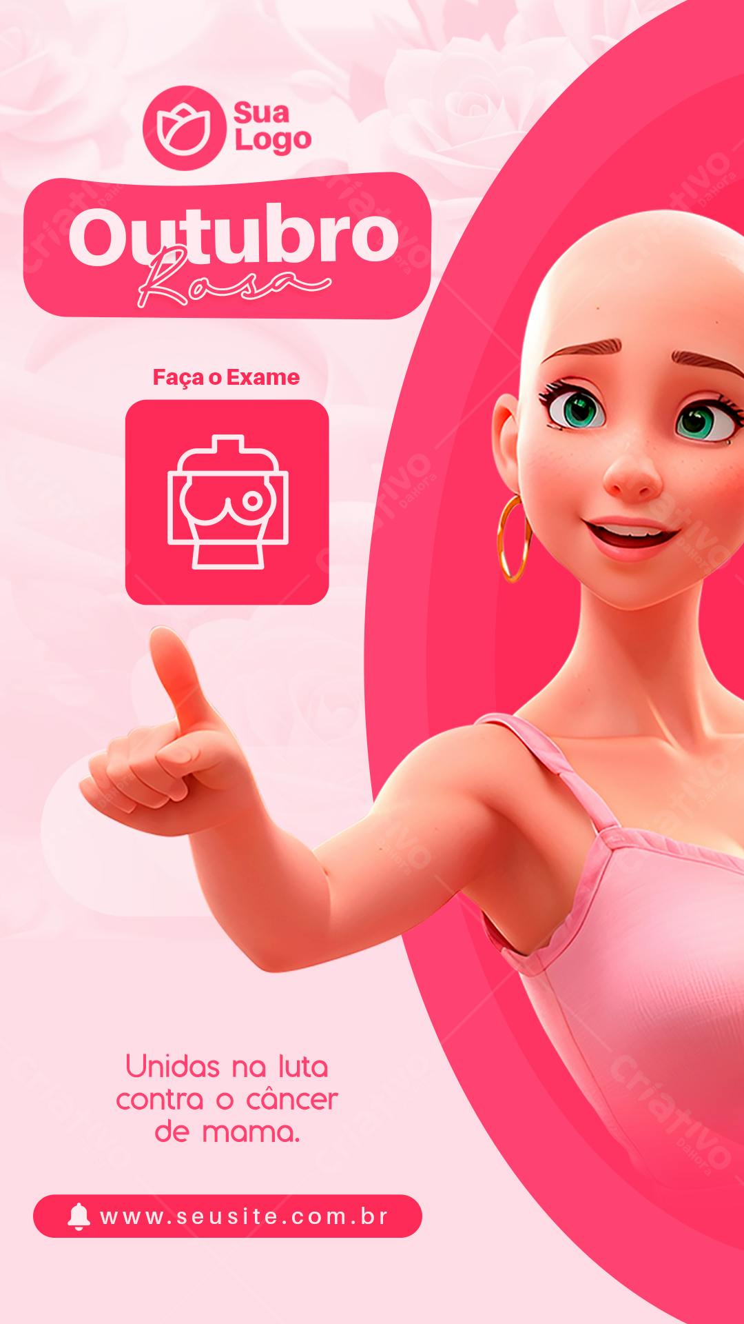 Post para Outubro Rosa PSD Editável