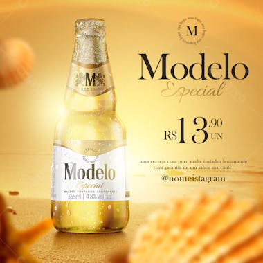 Cerveja modelo social media