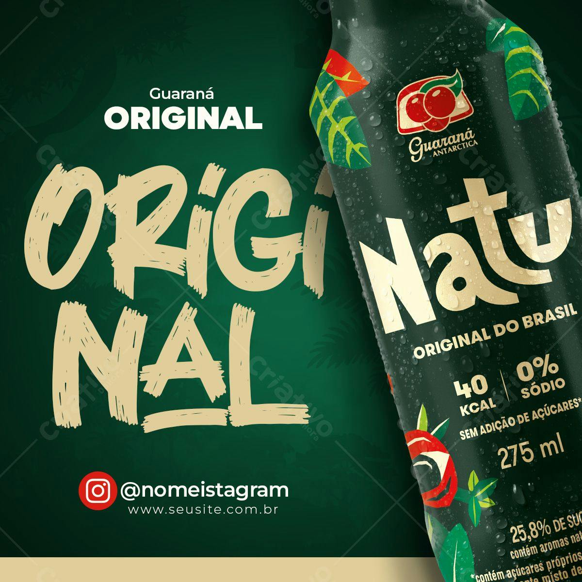 Modelo de Embalagem para Guaraná PSD Editável