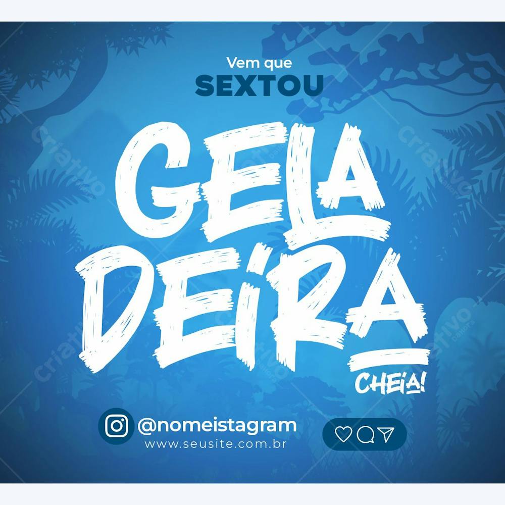 Teg Sextou Geladeira Cheia Social Media   Psd Editável