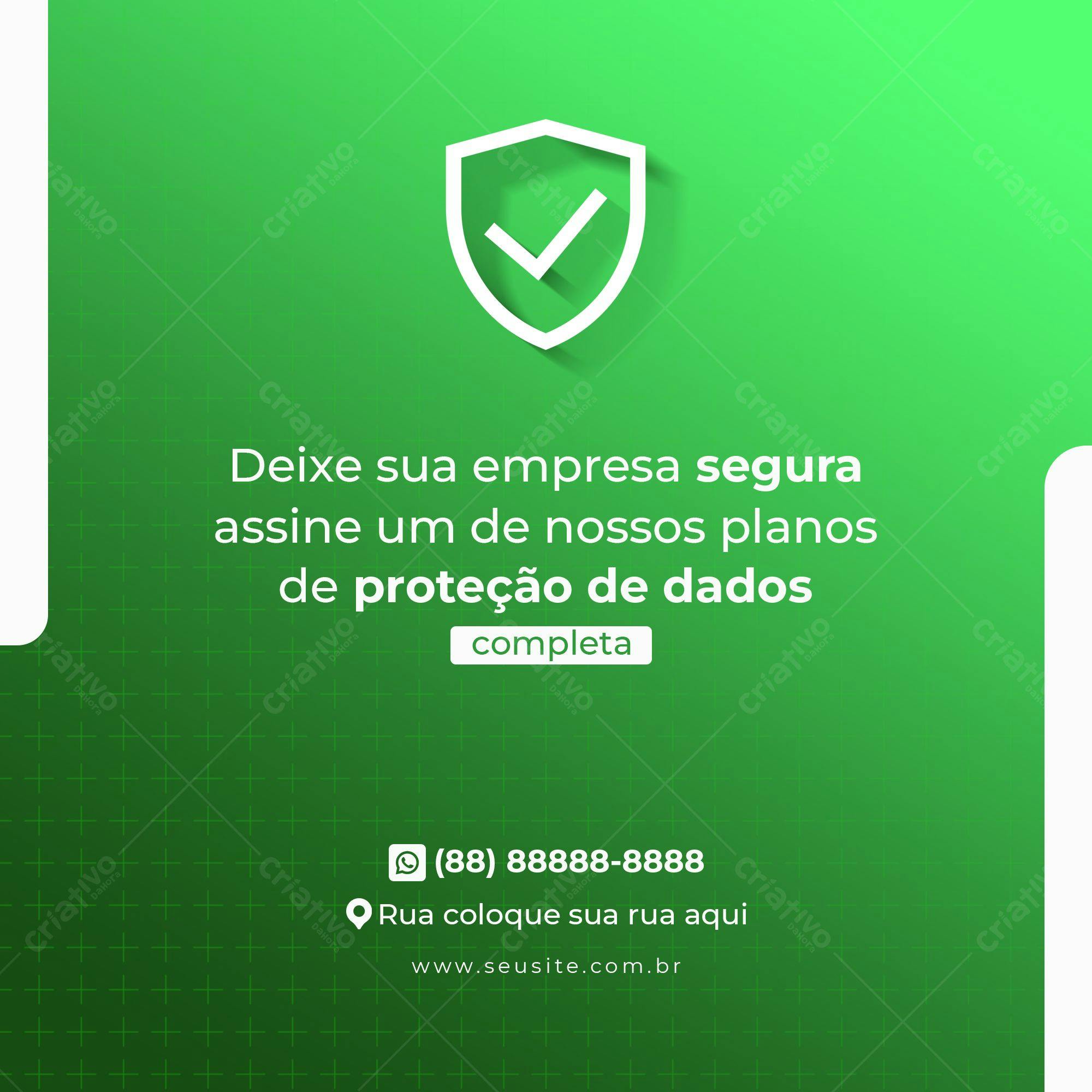Post para Redes Sociais Segurança Cibernética PSD Editável