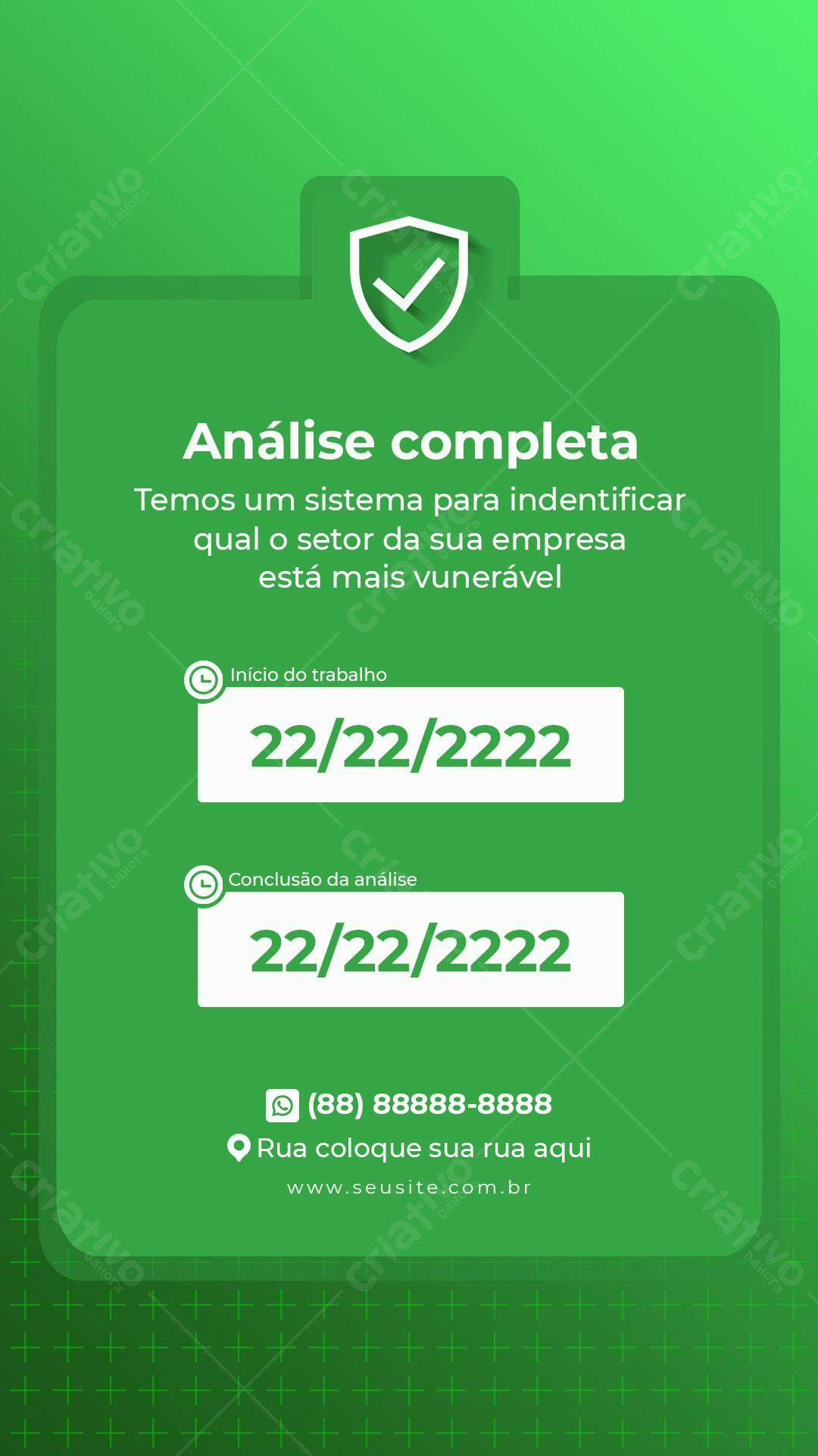 Template de Cartão de Visita para Consultoria de Segurança PSD Editável