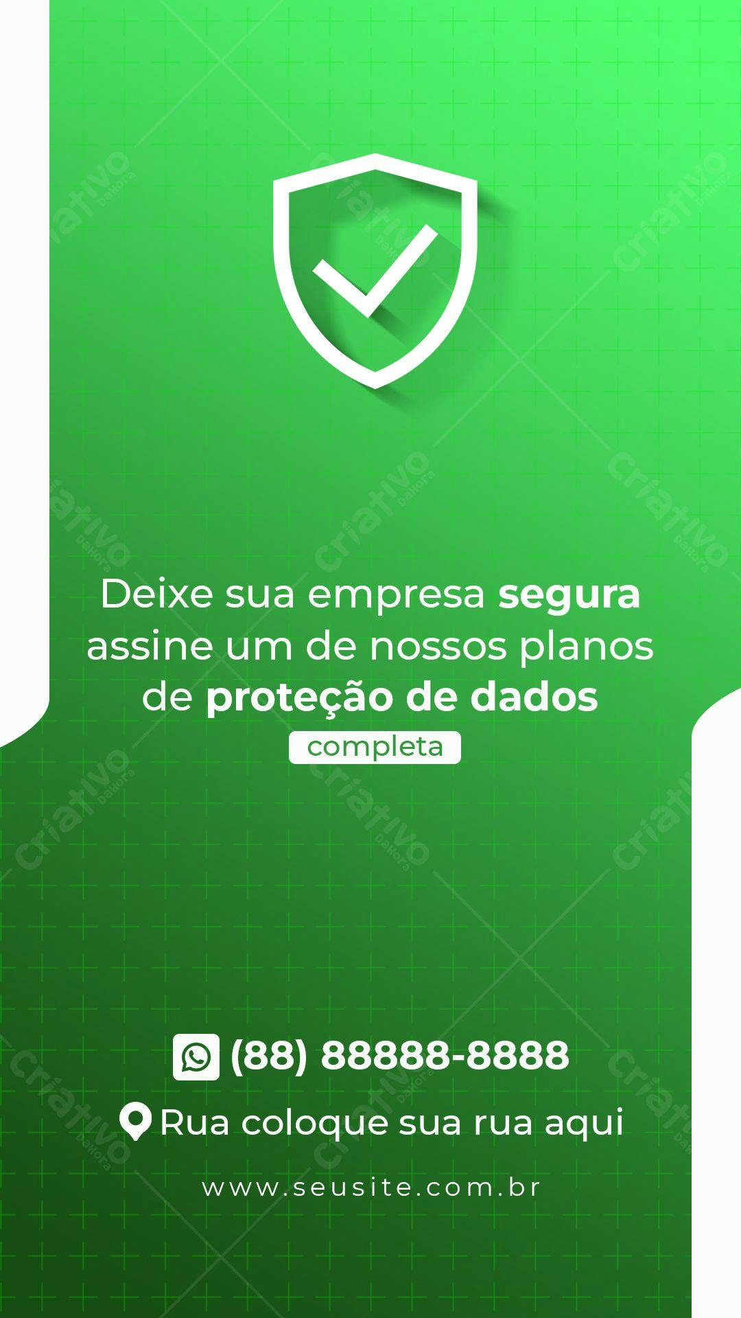Story para Segurança Cibernética PSD Editável