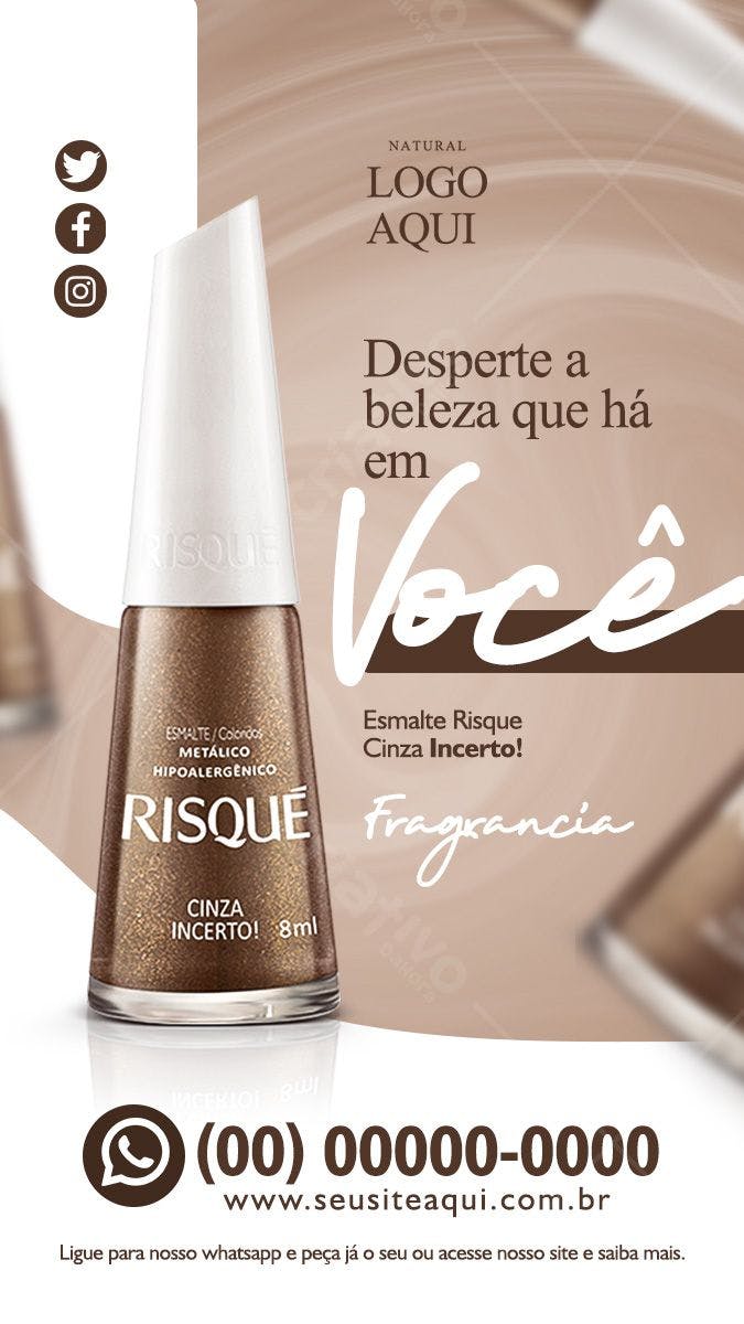 Modelo de Unha Risqué PSD Editável