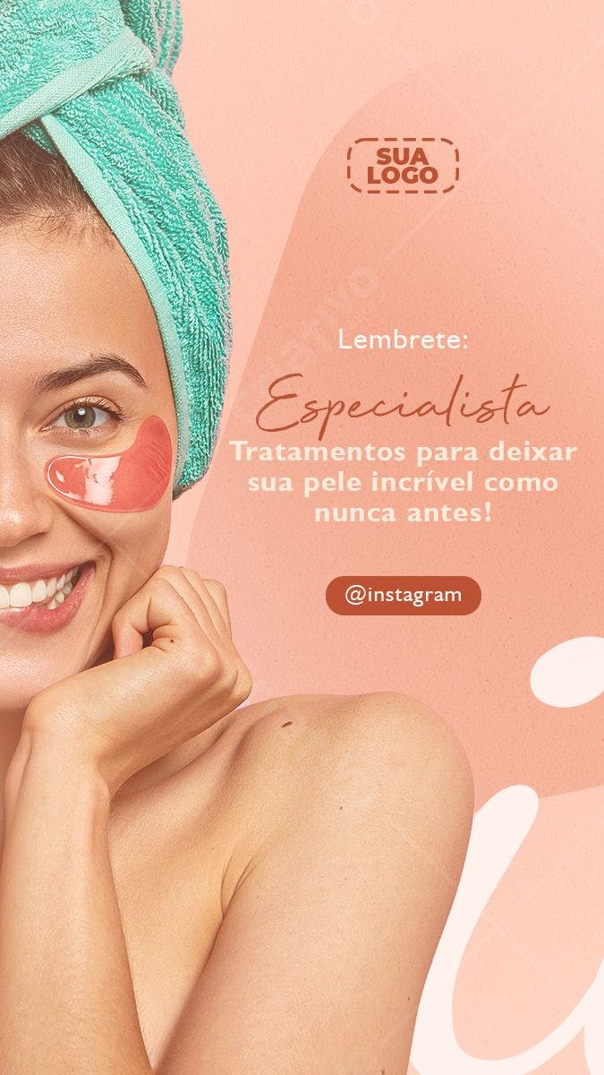 Story para Instagram Dia da Beleza PSD Editável