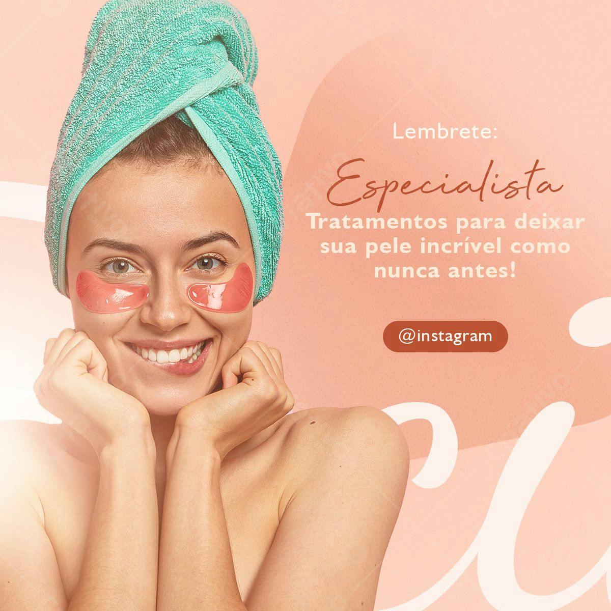 Post para Instagram Beleza Facial PSD Editável