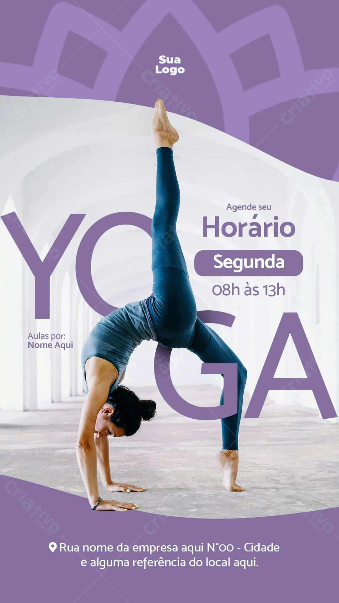 Cartaz Yoga para Studio PSD Editável