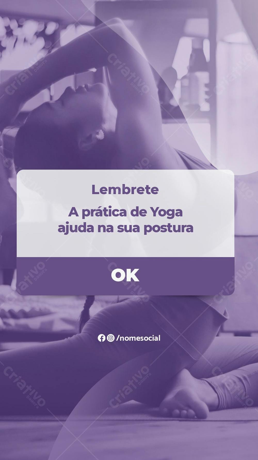 Stories Lebrete A Prática De Yoga Ajuda Na Sua Postura Social Media Psd Editável