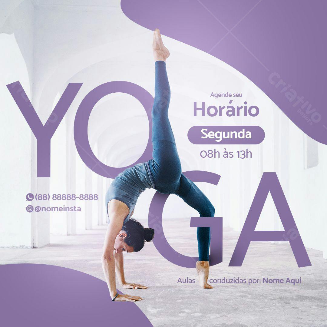 Flyer para Aula de Yoga PSD Editável
