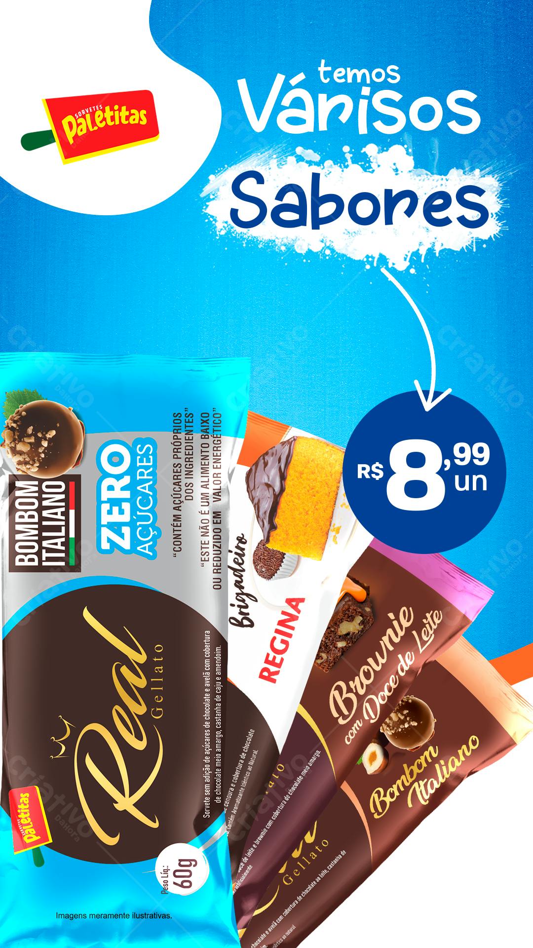 Embalagem para Doces e Sobremesas PSD Editável