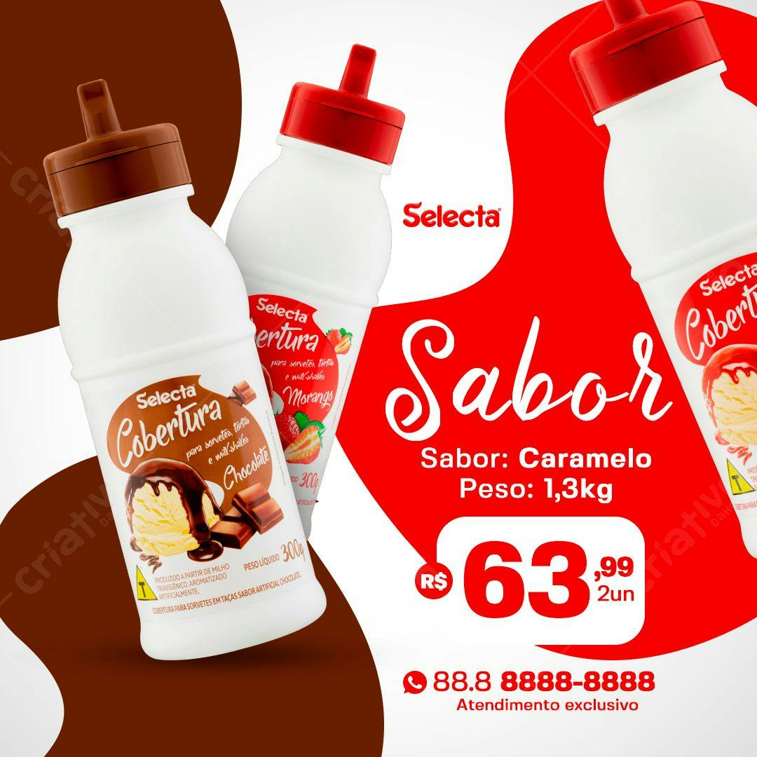 Mockup de Embalagem para Cobertura de Sorvete PSD Editável