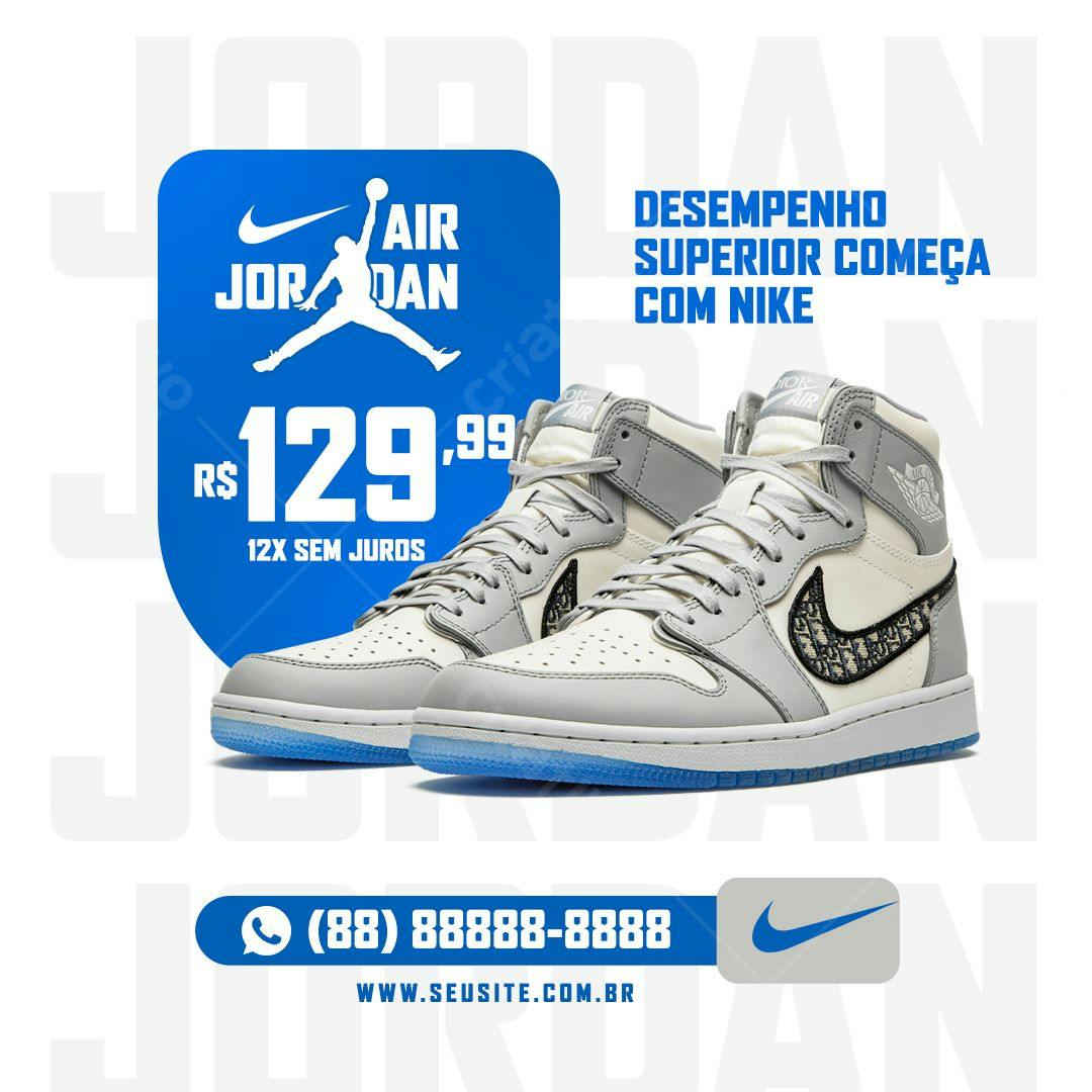 Banner para Promoção de Tênis Air Jordan PSD Editável