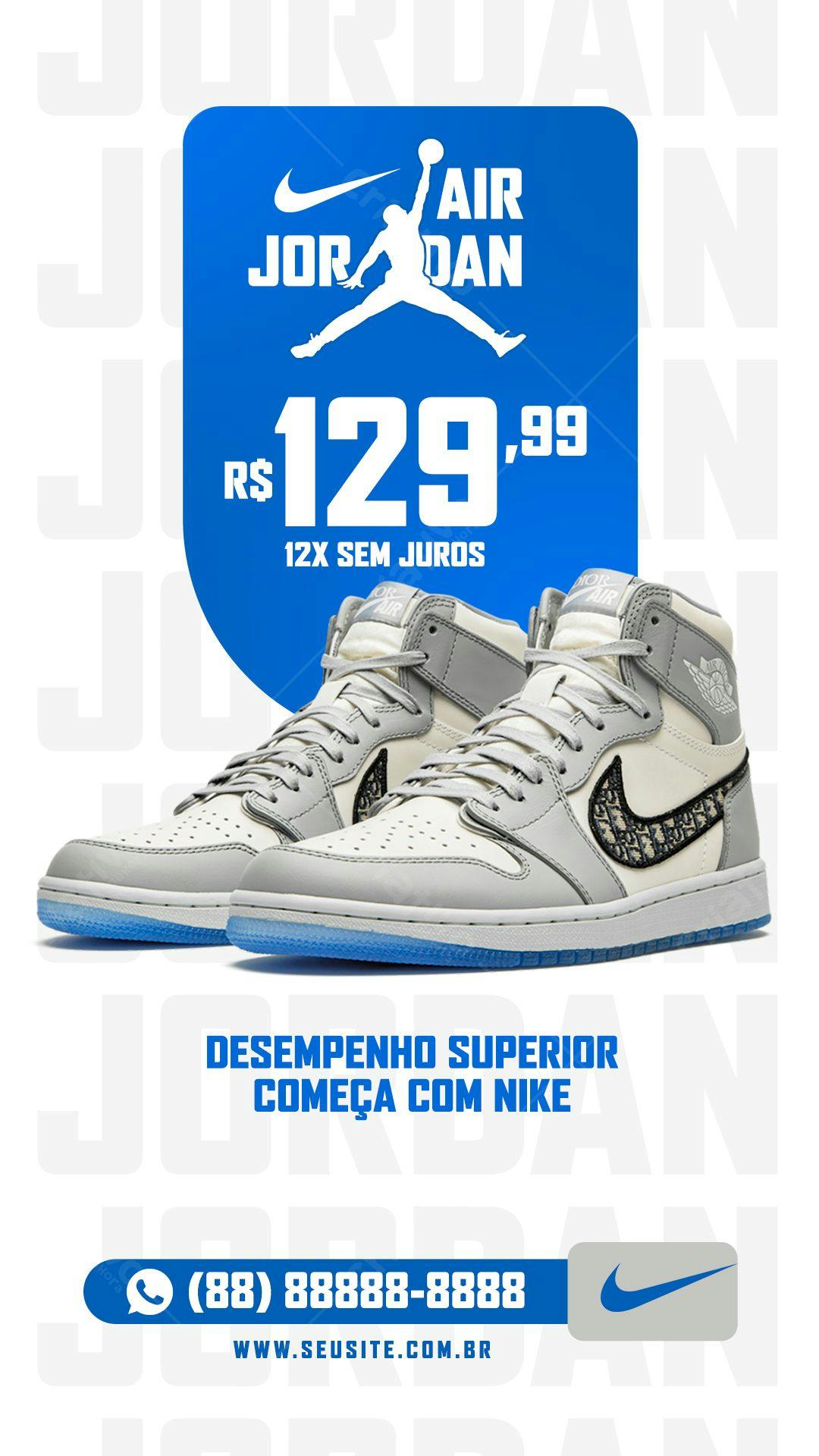 Mockup de Tênis Air Jordan PSD Editável