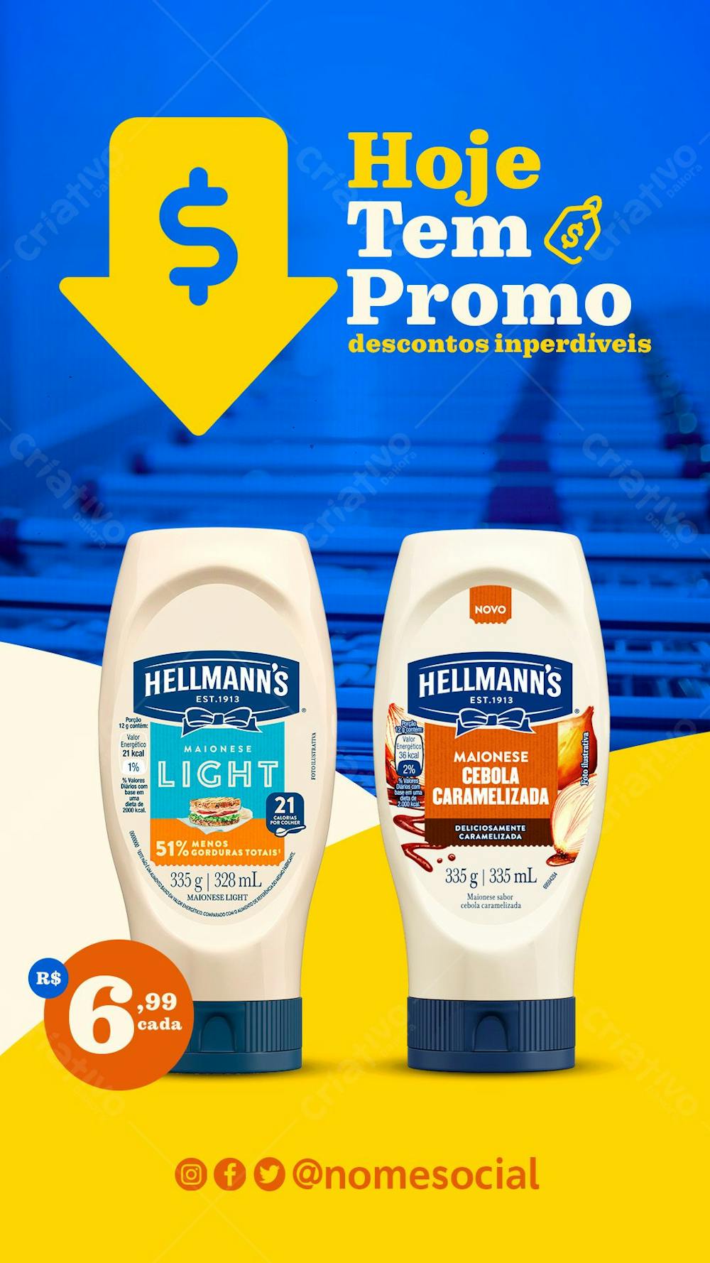 Sotries Hoje Tem Promoção Supermercado Social Media Psd Editável